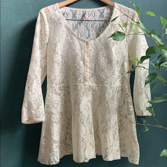 Free People Lace Top - Picture 2 of 3